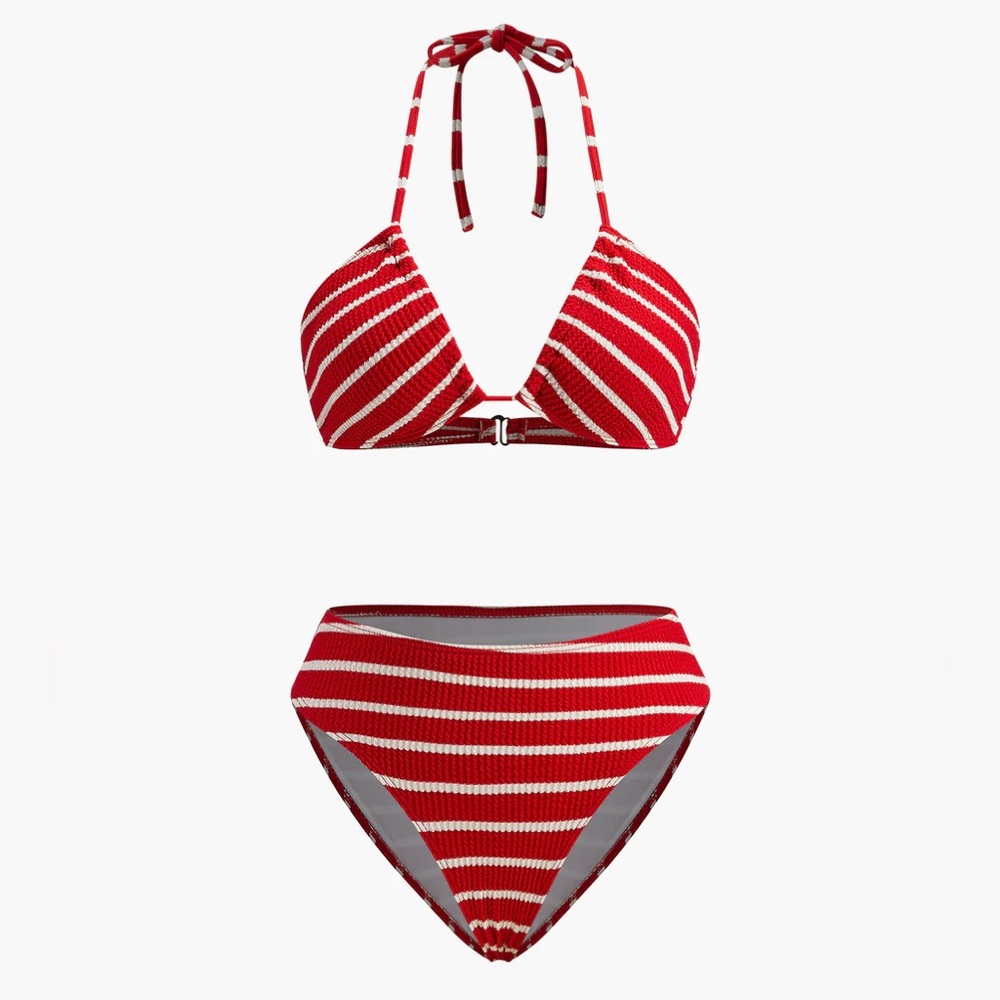 NWT! Commense Striped Bikini Set